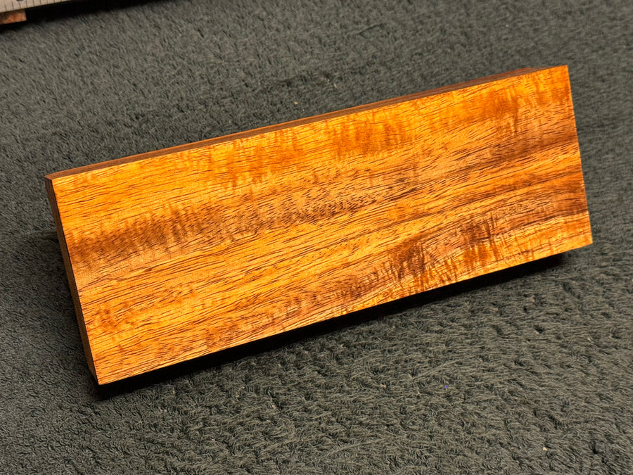 Hawaiian Curly Koa Wood Billet -  8.5" x 3+" x 1.125"