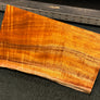 Hawaiian Curly Koa Wood Billet - 12" x (7.5" to 6") x 1"
