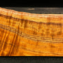 Hawaiian Curly Koa Wood Billet - 12" x (7.5" to 6") x 1"