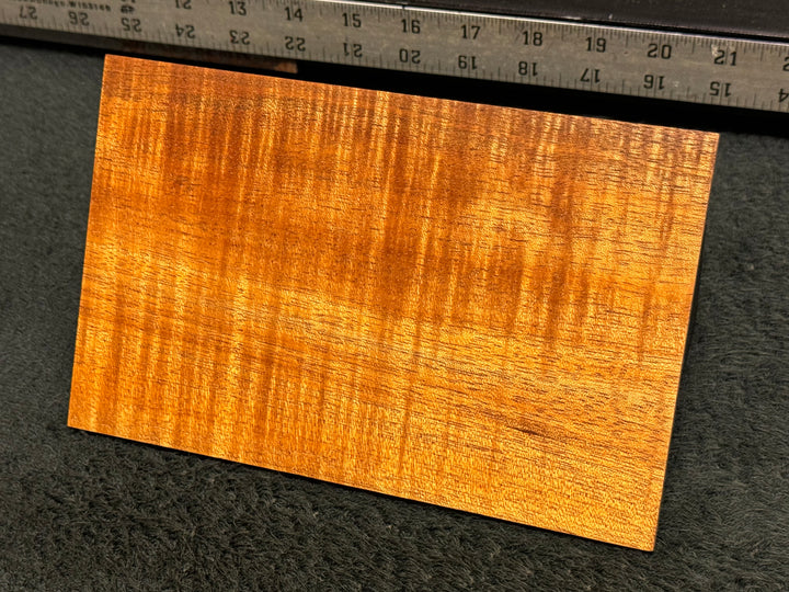 Hawaiian Curly Koa Wood Billet - 7.875" x 5" x 0.25"