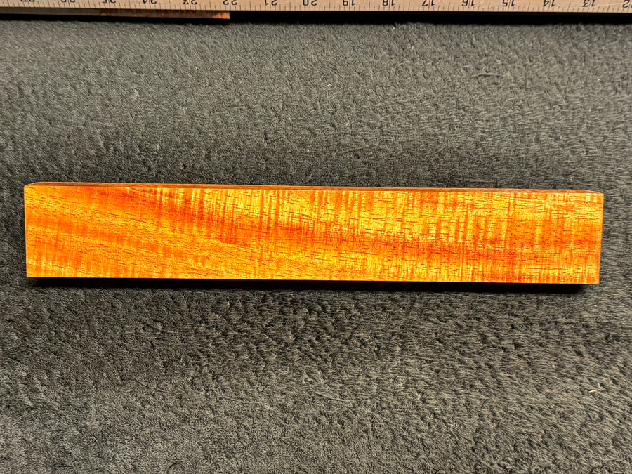 Hawaiian Curly Koa Wood Billet -  12" x 1.875" x 1+"