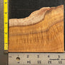 Hawaiian Curly Koa Wood Billet - 5.25" x (4.25" to 2.75") x 0.875"