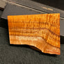 Hawaiian Curly Koa Wood Billet - 5.25" x (4.25" to 2.75") x 0.875"