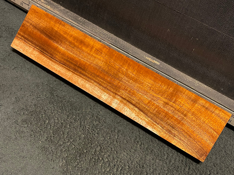 Hawaiian Curly Koa Wood Billet - 17.75" x 3.875+" x 1.125"