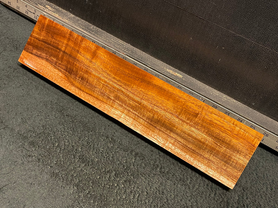 Hawaiian Curly Koa Wood Billet - 17.75" x 3.875+" x 1.125"