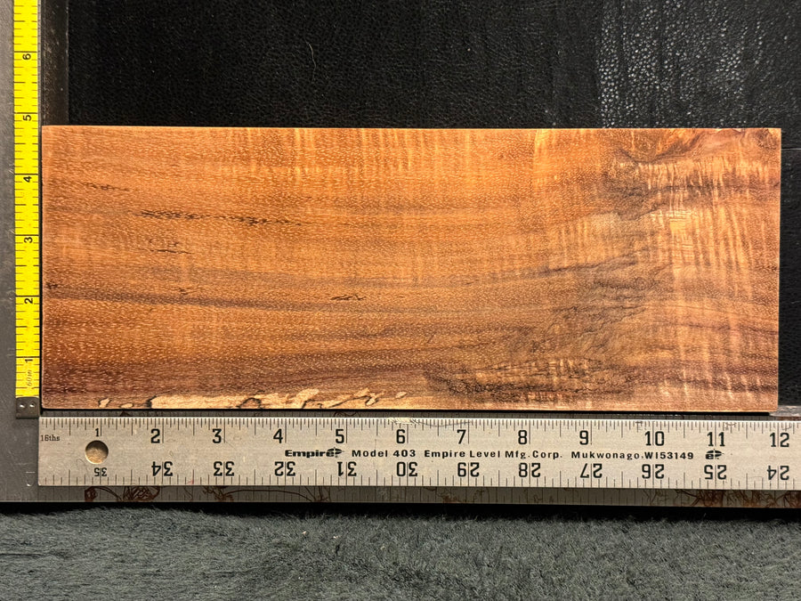 Hawaiian Curly Koa Wood Billet - 12" x 4.5+" x 1.75"
