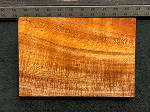 Hawaiian Curly Koa Wood Billet - 8" x 5.5" x 1.25"