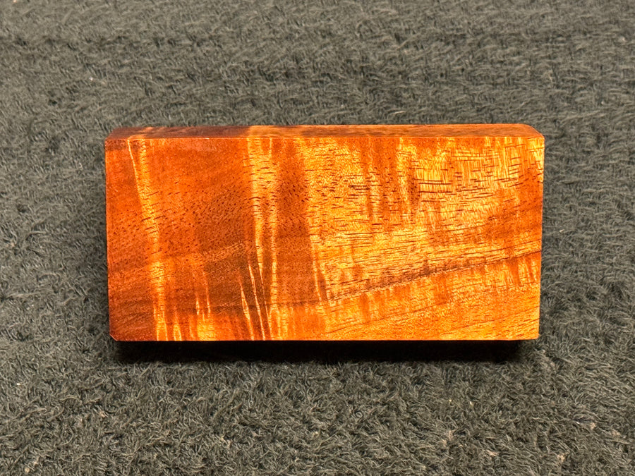 Hawaiian Curly Koa Wood Billet -  4.5" x 2.125" x 1"