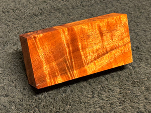 Hawaiian Curly Koa Wood Billet -  4.5" x 2.125" x 1"