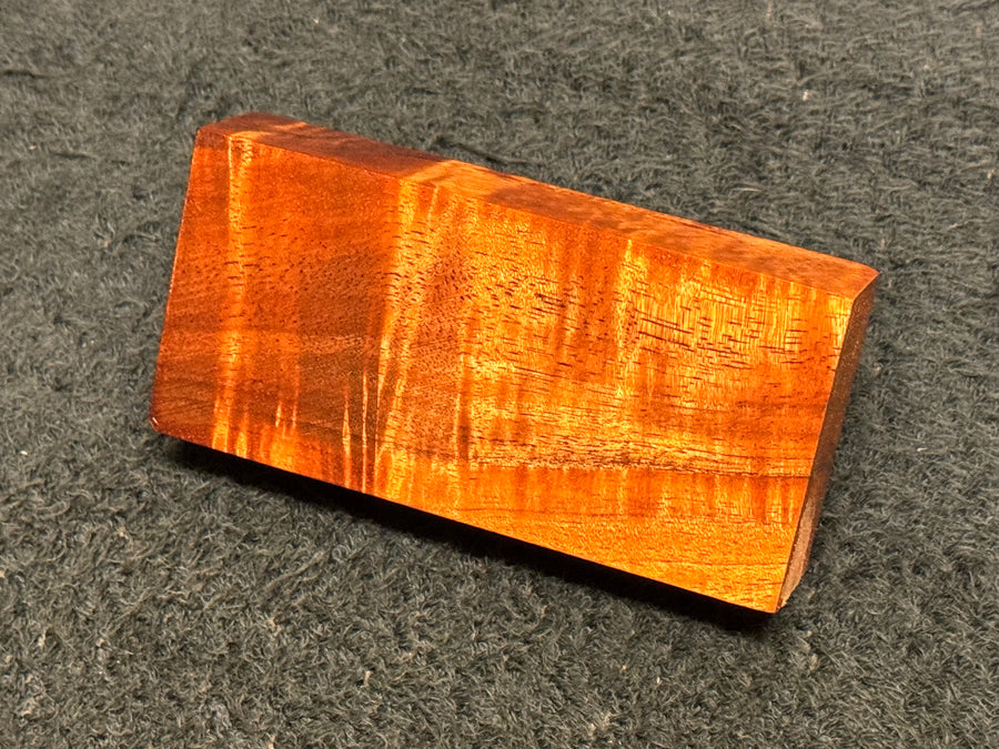 Hawaiian Curly Koa Wood Billet -  4.5" x 2.125" x 1"