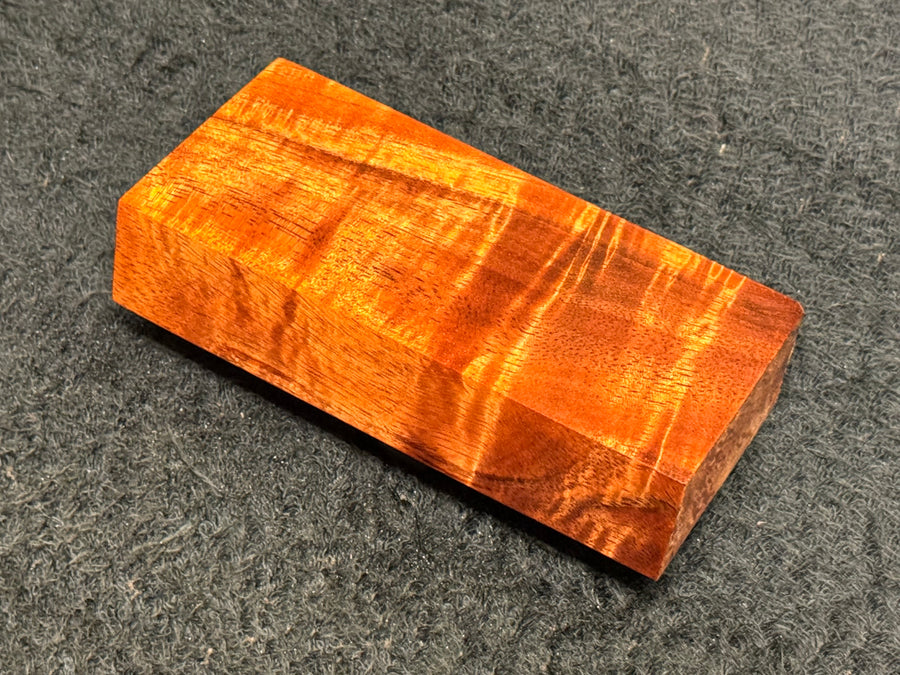 Hawaiian Curly Koa Wood Billet -  4.5" x 2.125" x 1"