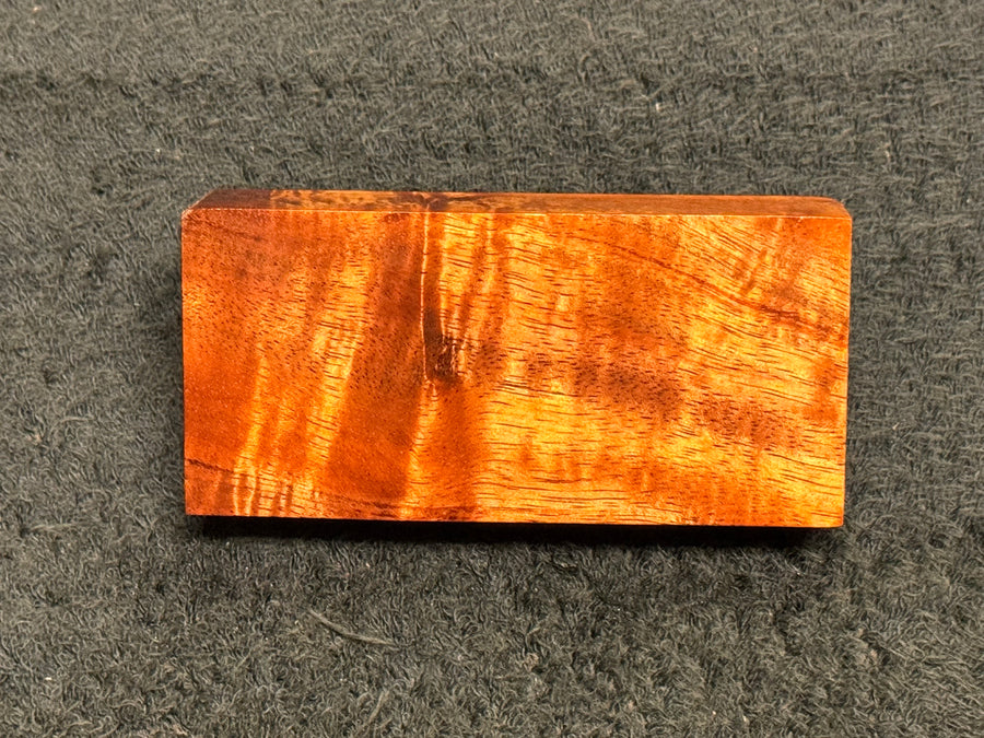 Hawaiian Curly Koa Wood Billet -  4.5" x 2.125" x 1"