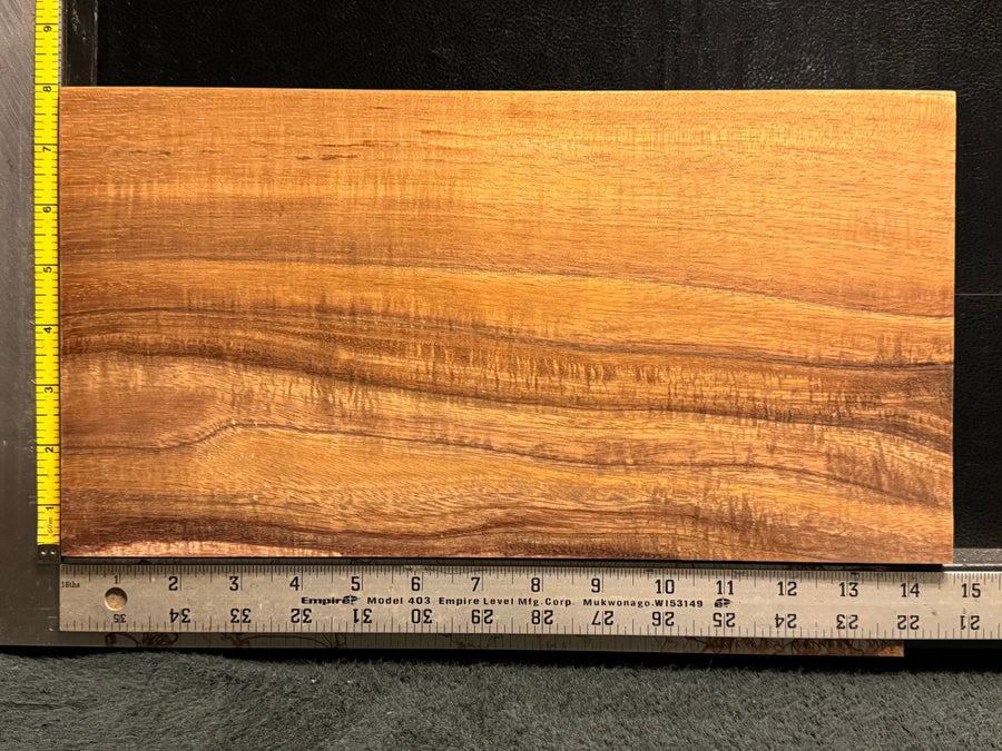 Hawaiian Curly Koa Wood Billet - 14.5" x 7.625+" x 1.875"