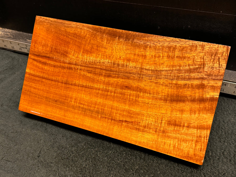 Hawaiian Curly Koa Wood Billet - 14.5" x 7.625+" x 1.875"