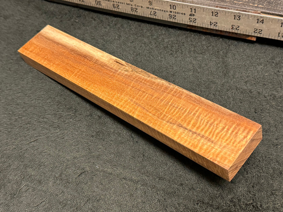 Hawaiian Curly Koa Wood Billet - 12" x 2" x 0.875"