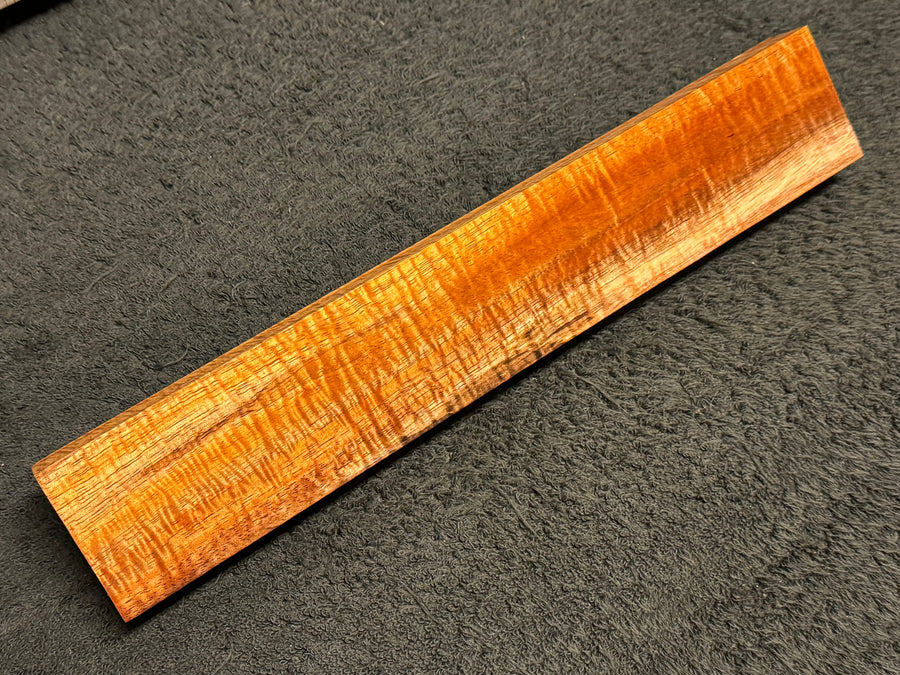 Hawaiian Curly Koa Wood Billet - 12" x 2" x 0.875"
