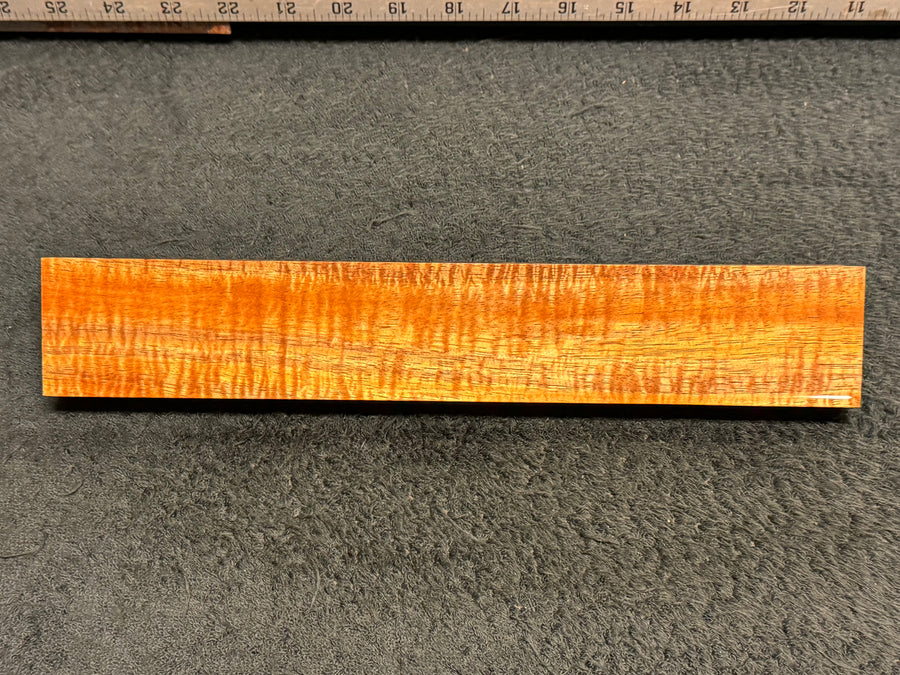 Hawaiian Curly Koa Wood Billet - 12" x 2" x 0.875"