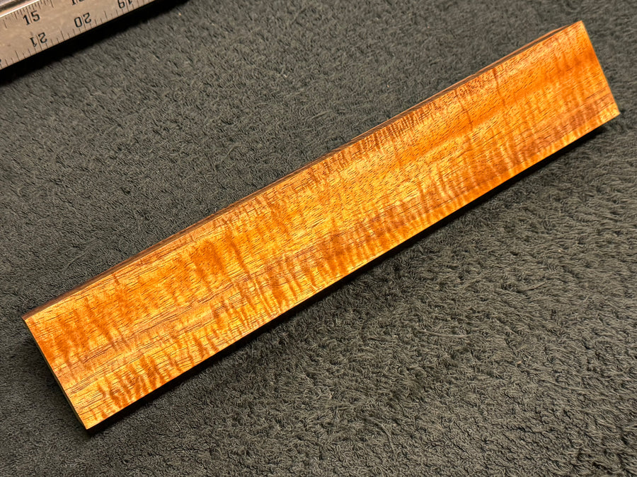 Hawaiian Curly Koa Wood Billet - 12" x 2" x 0.875"