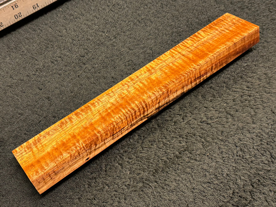 Hawaiian Curly Koa Wood Billet - 12" x 2" x 0.875"