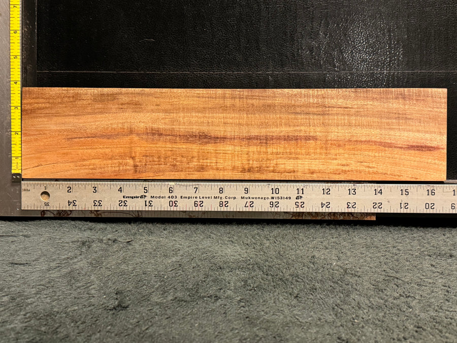 Hawaiian Curly Koa Wood Billet - 16.5" x 3.5" x 1.125"