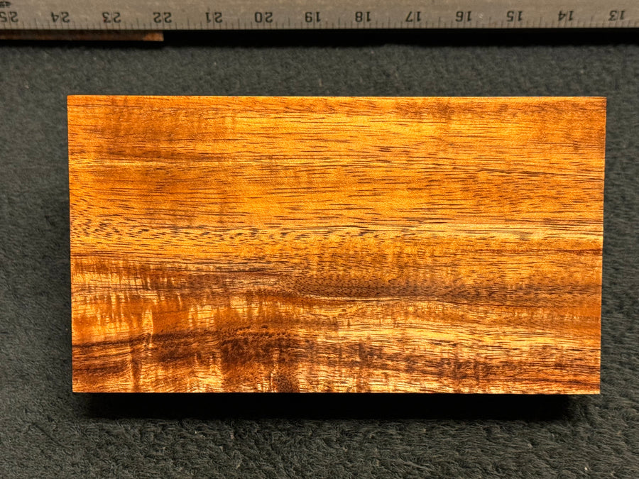 Hawaiian Curly Koa Wood Billet - 8" x 4.5" x 1.75"