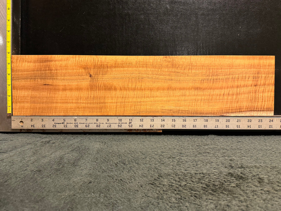 Hawaiian Curly Koa Wood Billet - 24.25" x 5.5+" x 1.125"