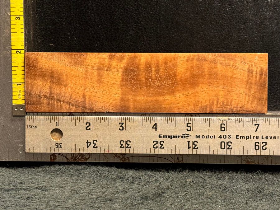 Hawaiian Curly Koa Wood Billet -  7" x 1.75" x 1"