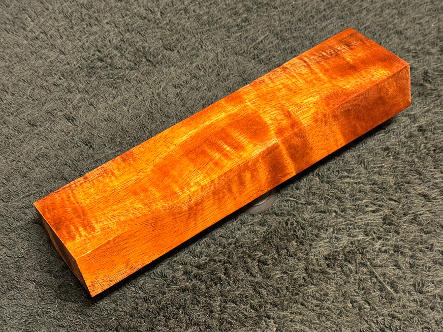 Hawaiian Curly Koa Wood Billet -  7" x 1.75" x 1"