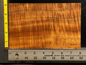 Hawaiian Curly Koa Wood Billet - 8" x 5" x 0.25"