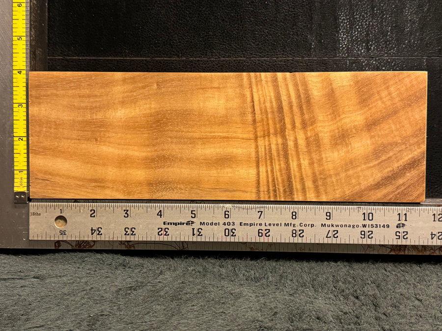 Hawaiian Curly Koa Wood Billet - 11.5" x 3.75" x 1.75"