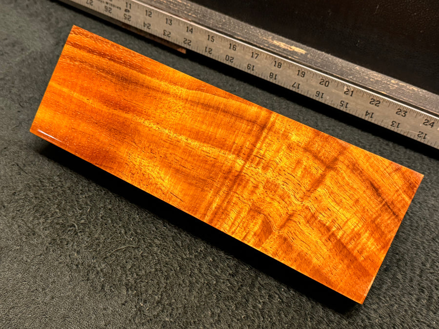 Hawaiian Curly Koa Wood Billet - 11.5" x 3.75" x 1.75"