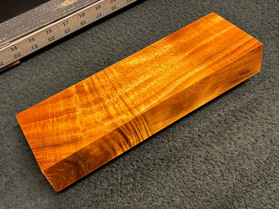 Hawaiian Curly Koa Wood Billet - 11.5" x 3.75" x 1.75"