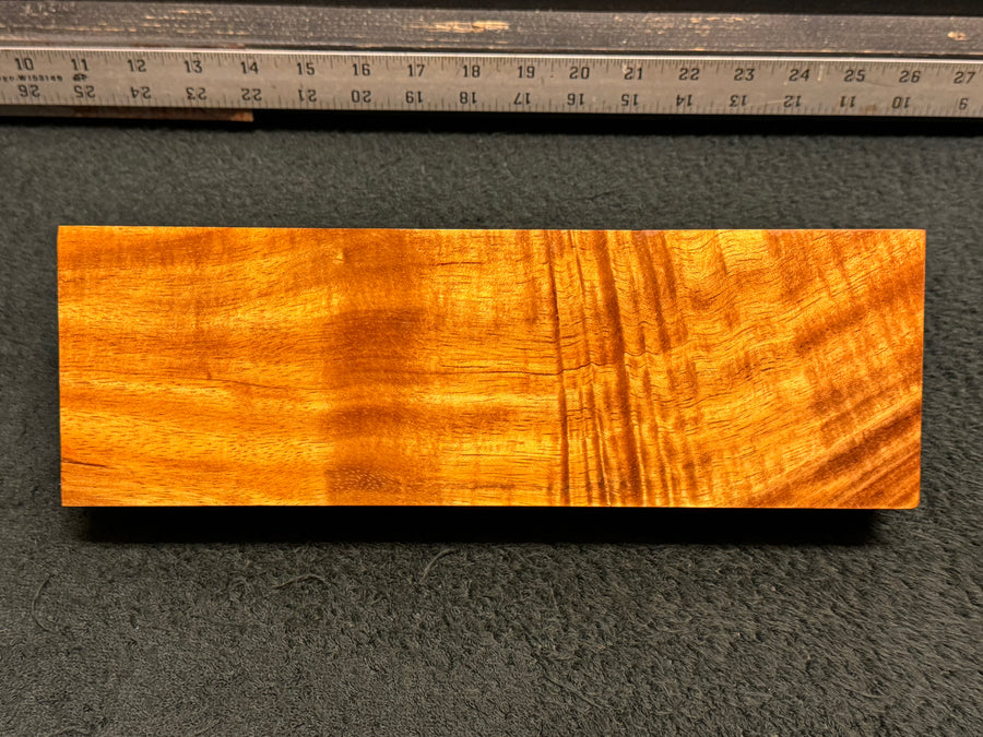 Hawaiian Curly Koa Wood Billet - 11.5" x 3.75" x 1.75"