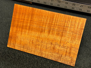 Hawaiian Curly Koa Wood Billet - 7.875" x 5" x 0.25"