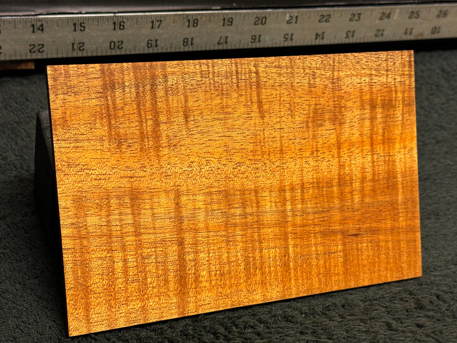 Hawaiian Curly Koa Wood Billet - 7.875" x 5" x 0.25"