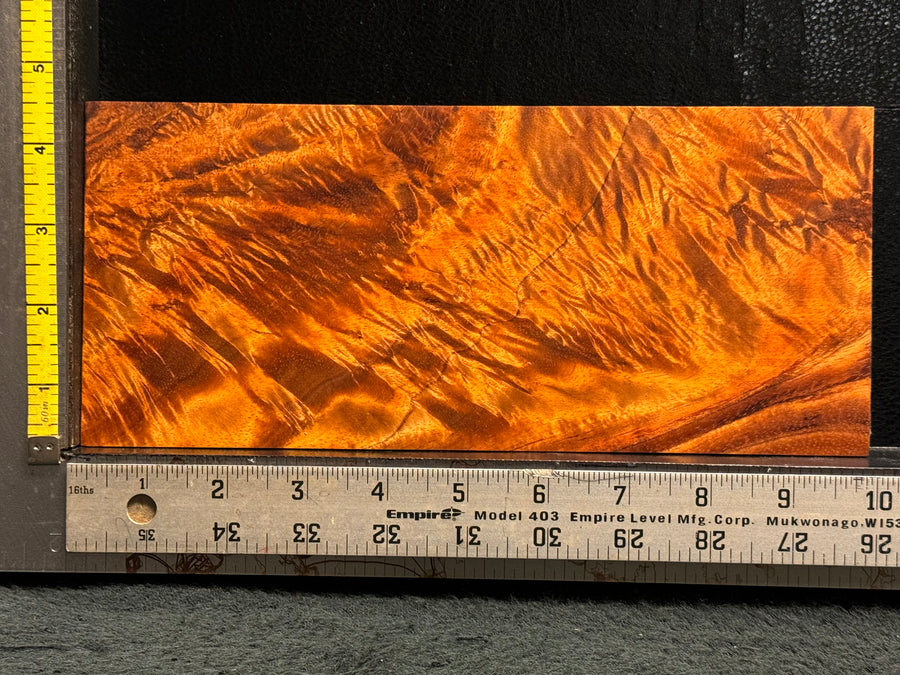 Hawaiian Curly Koa Wood Billet - 10" x 4.375" x 0.125+"