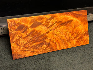 Hawaiian Curly Koa Wood Billet - 10" x 4.375" x 0.125+"