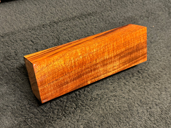 Hawaiian Curly Koa Wood Billet -  8" x 2.375+" x 1.5+"