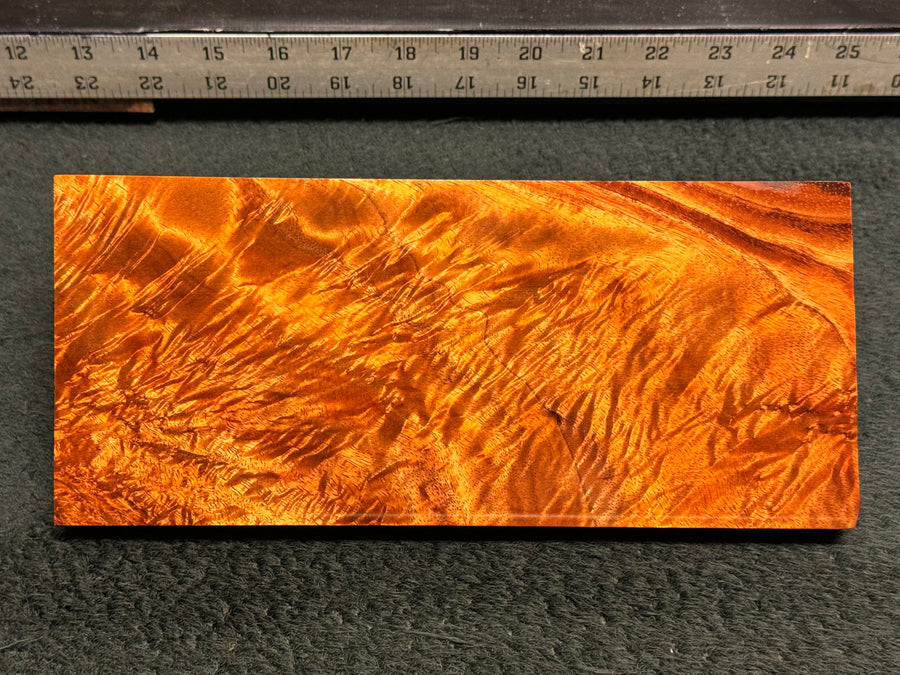 Hawaiian Curly Koa Wood Billet - 10" x 4.375+" x 0.75"