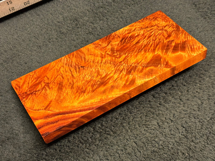 Hawaiian Curly Koa Wood Billet - 10" x 4.375+" x 0.75"