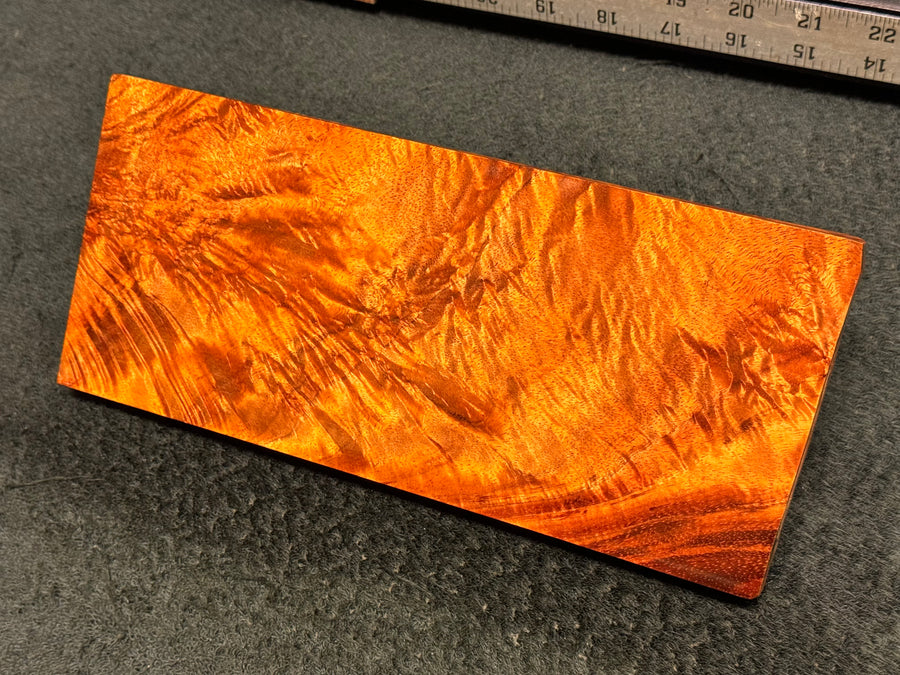 Hawaiian Curly Koa Wood Billet - 10" x 4.375+" x 0.75"