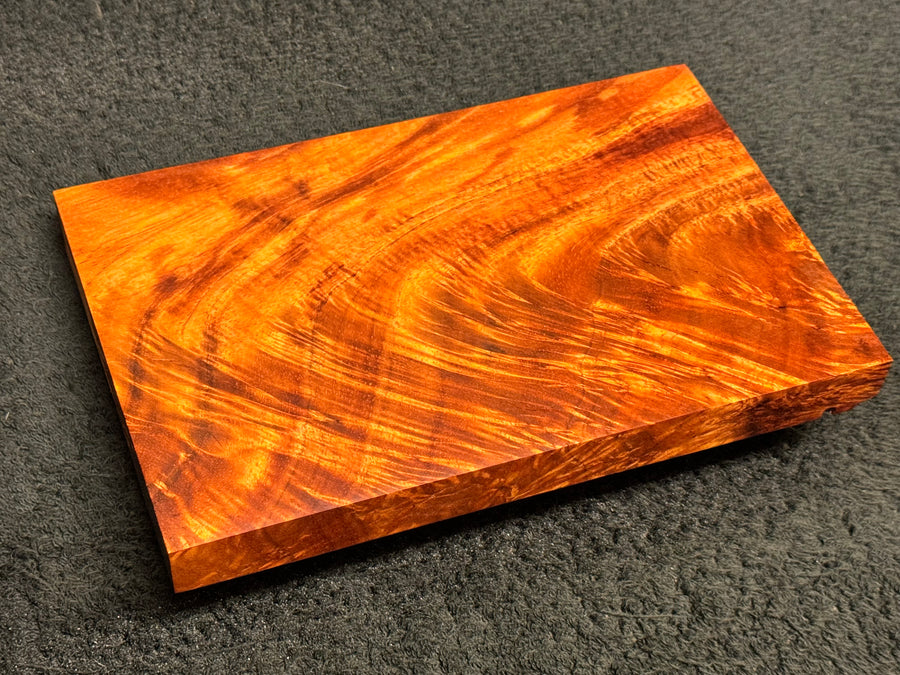 Hawaiian Curly Koa Wood Billet - 8.75" x 5.625" x 0.875"