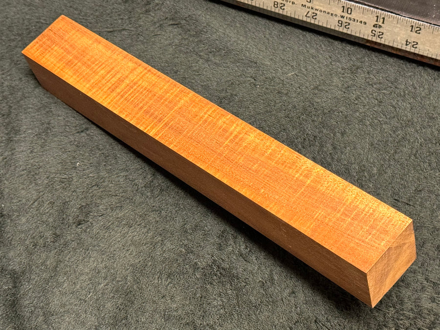 Hawaiian Curly Koa Wood Billet - 12" x 1.625" x 1.625"