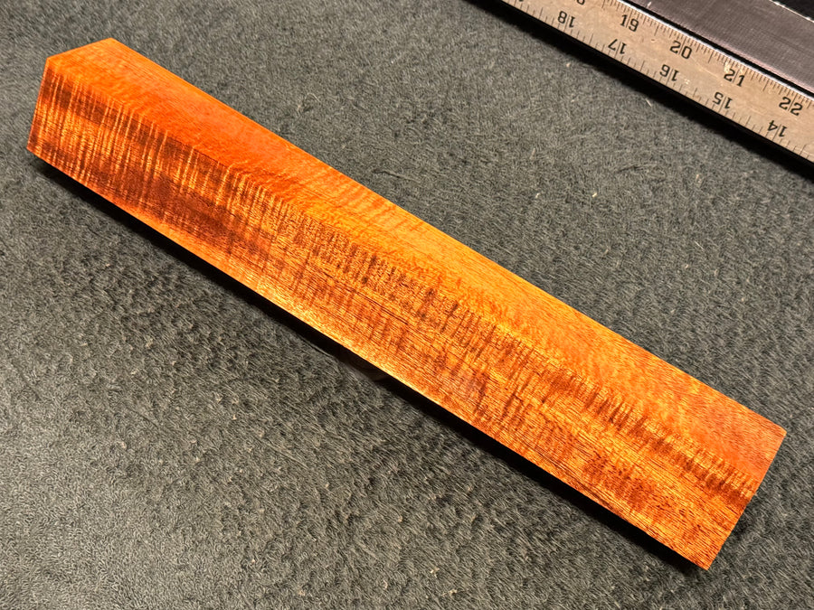 Hawaiian Curly Koa Wood Billet - 12" x 1.625" x 1.625"