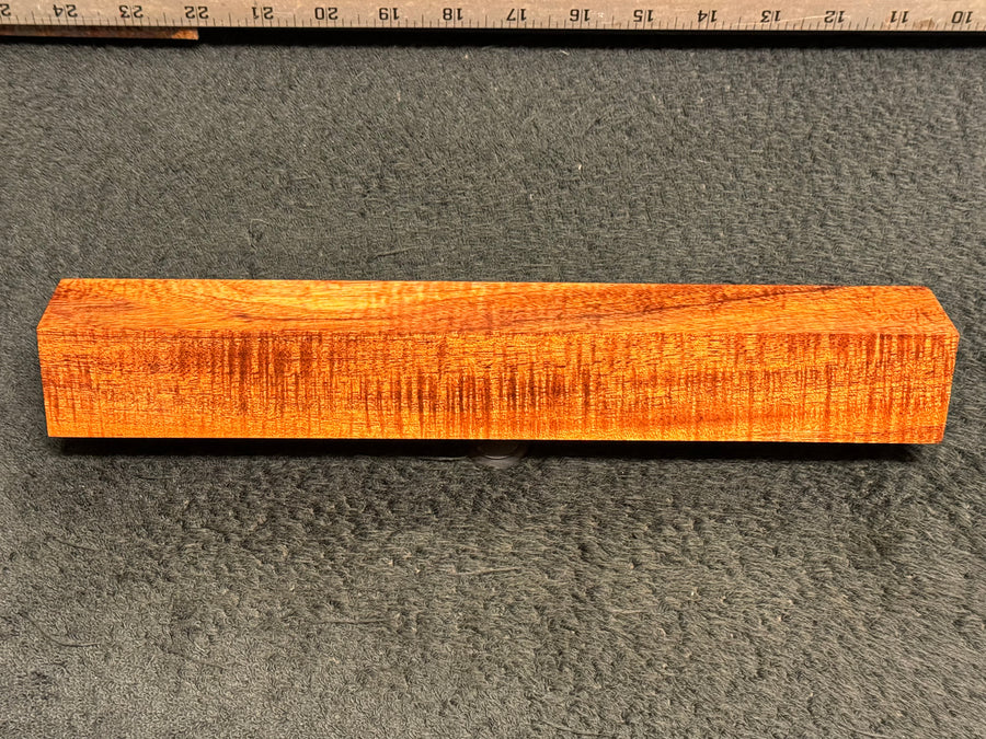 Hawaiian Curly Koa Wood Billet - 12" x 1.625" x 1.625"