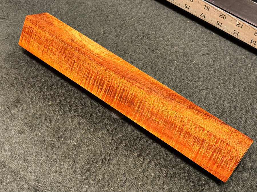 Hawaiian Curly Koa Wood Billet - 12" x 1.625" x 1.625"