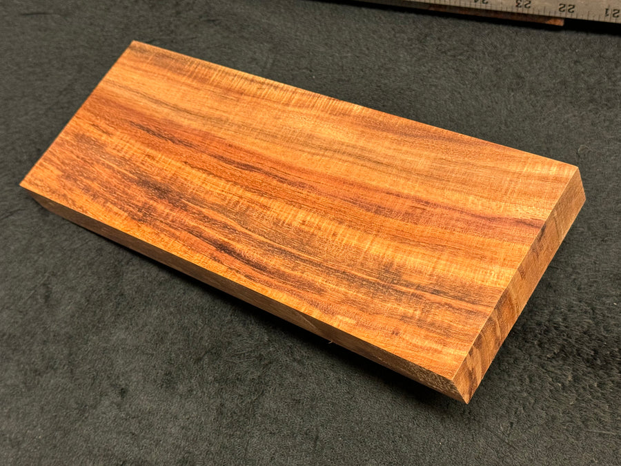 Hawaiian Curly Koa Wood Billet - 12" x 4.625" x 1+"