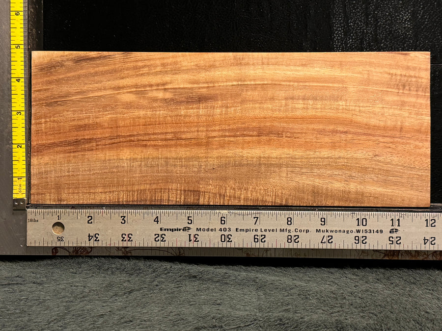 Hawaiian Curly Koa Wood Billet - 12" x 4.625" x 1+"