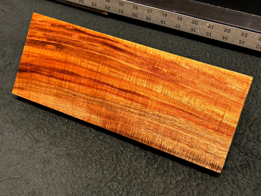 Hawaiian Curly Koa Wood Billet - 12" x 4.625" x 1+"