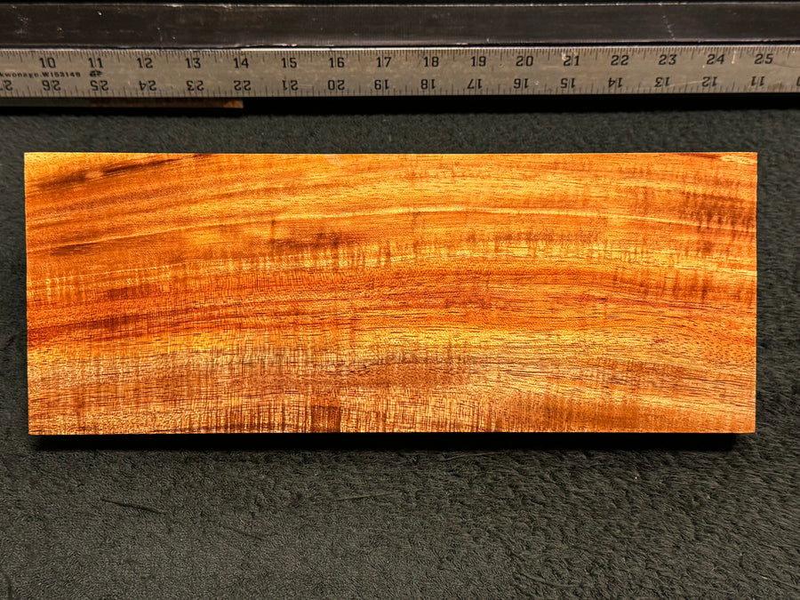 Hawaiian Curly Koa Wood Billet - 12" x 4.625" x 1+"